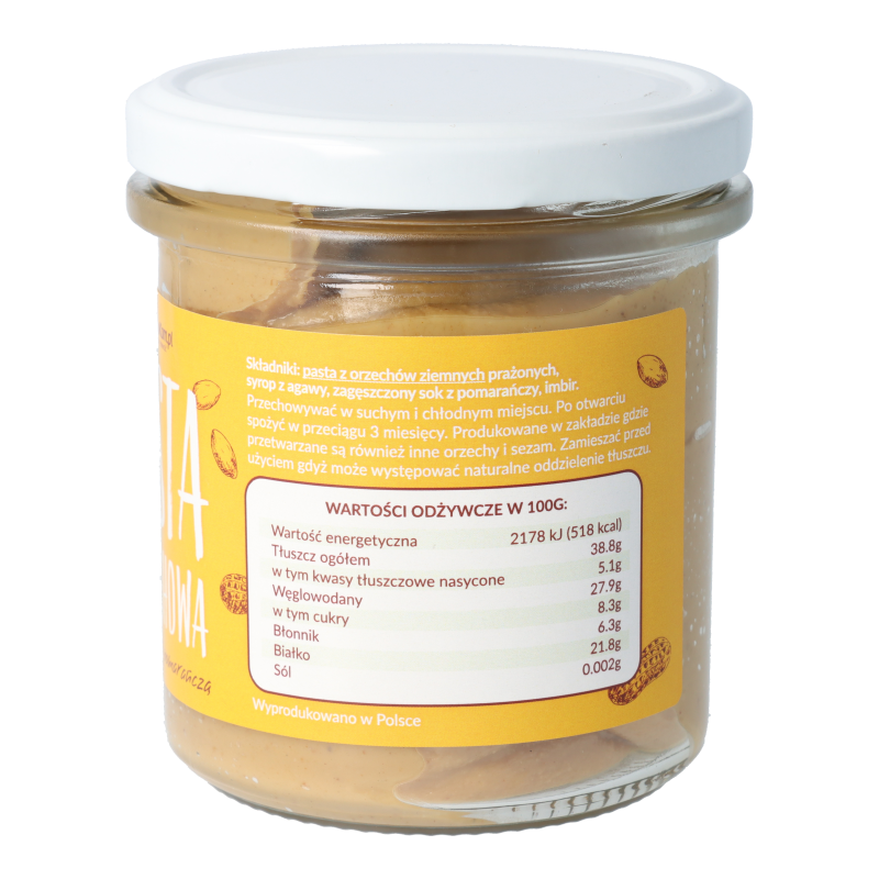 Pasta orzechowa z imbirem i pomarańczą 300g