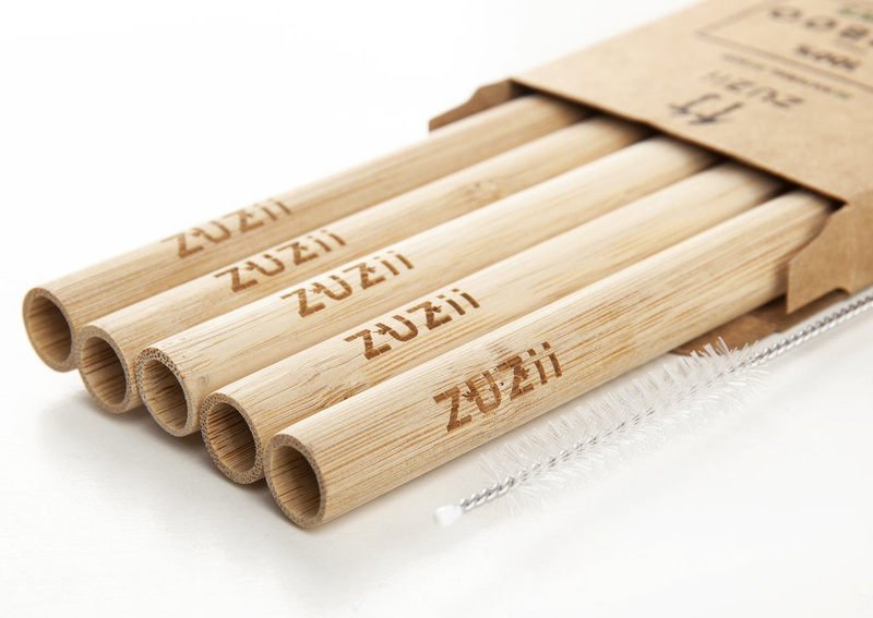 Słomki bambusowe Skin-off zero waste 5+1