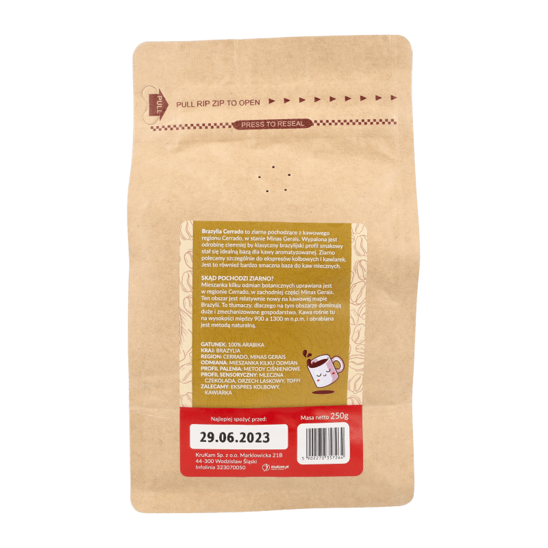 Kawa ziarnista Brazylia Cerrado waniliowa 250g