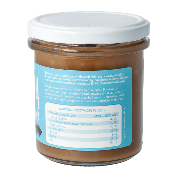 Pasta orzechowa z kokosem i czekoladą deserową 300g