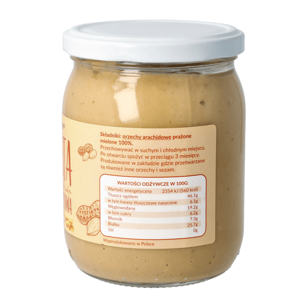 Pasta Orzechowa Crunchy z kawałkami orzechów 100% 500g