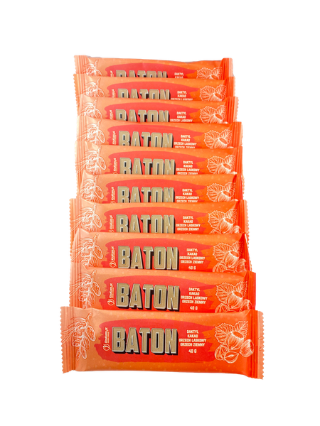 Zestaw Batonów daktylowych z kakao i orzechami laskowymi 24 x 40g