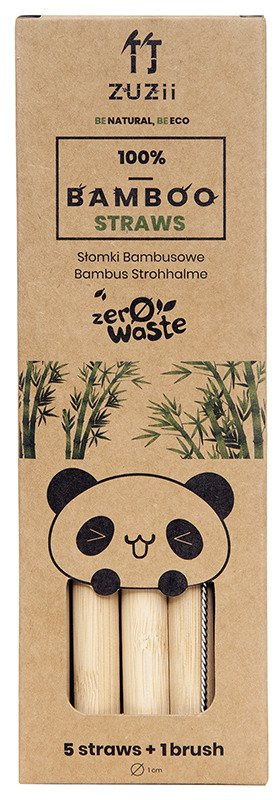 Słomki bambusowe Skin-off zero waste 5+1