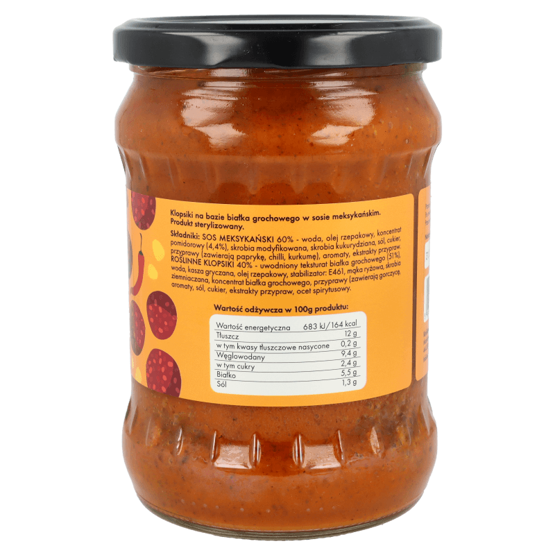 Roślinne klopsiki w sosie meksykańskim 500g