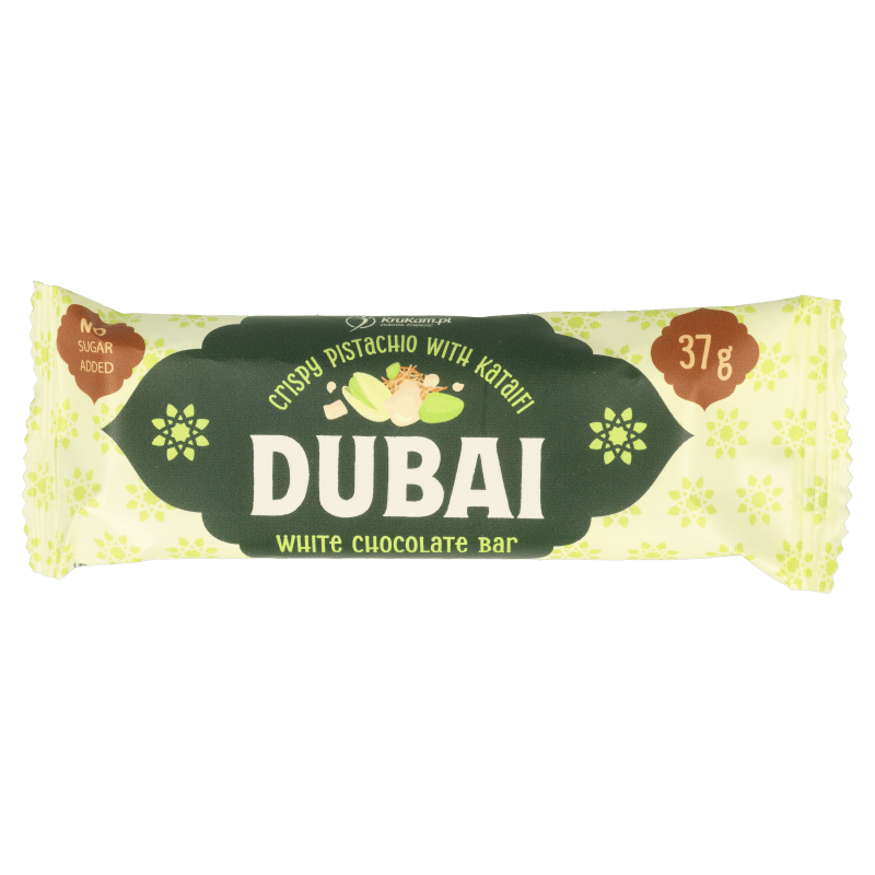 Dubai White Chocolate Bar 37g Baton dubajski w białej czekoladzie