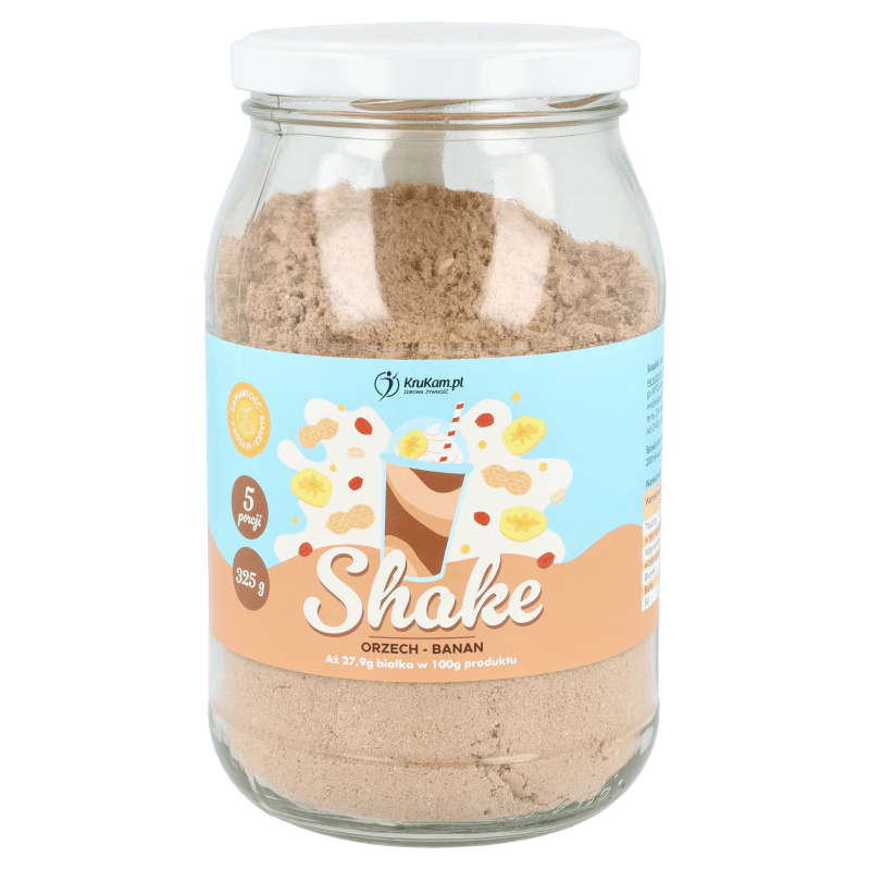 Mieszanka na shake wysokobiałkowy orzech banan 325g (5 porcji)