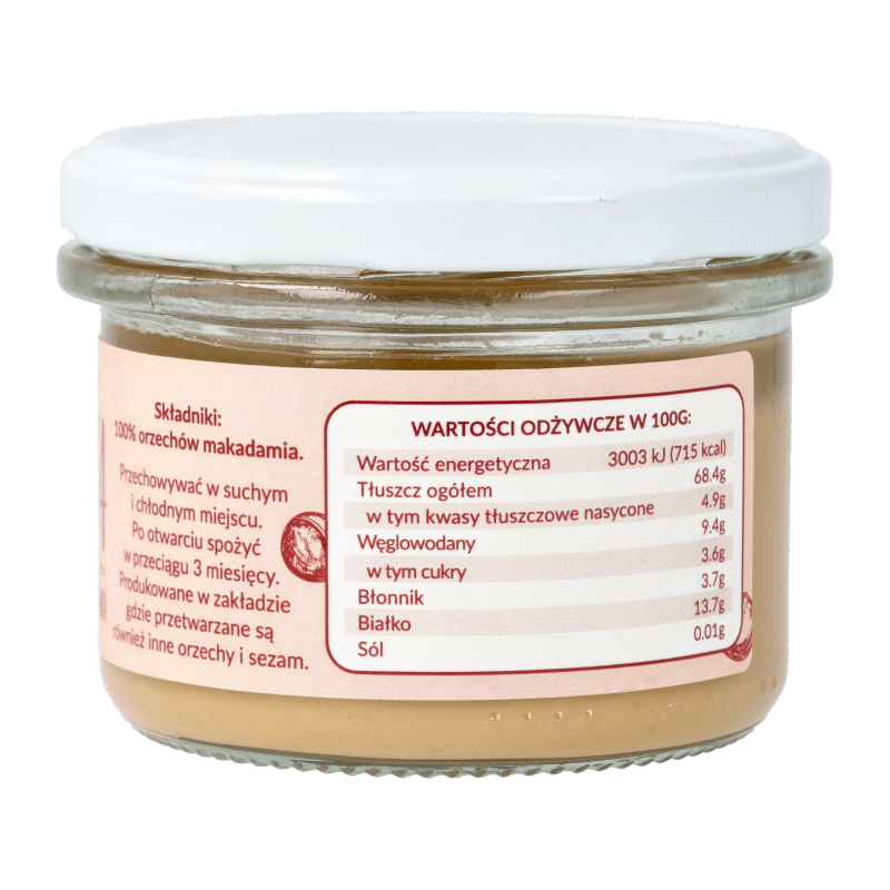 Pasta z orzechów makadamia 150g