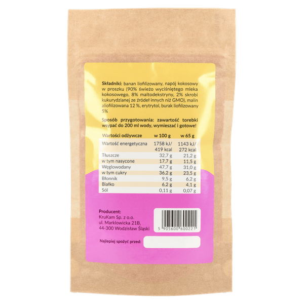 Mieszanka na shake malina burak 65g