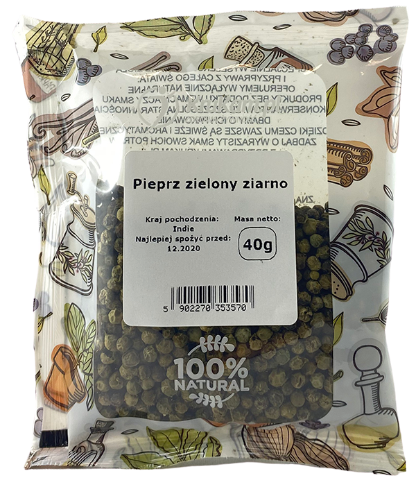 Pieprz zielony ziarno 40g