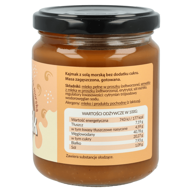 Kajmak bez dodatku cukru z solą morską 260g