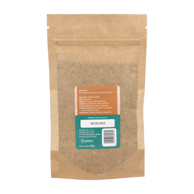Kawa mielona Brazylia Cerrado czekoladowa 50g