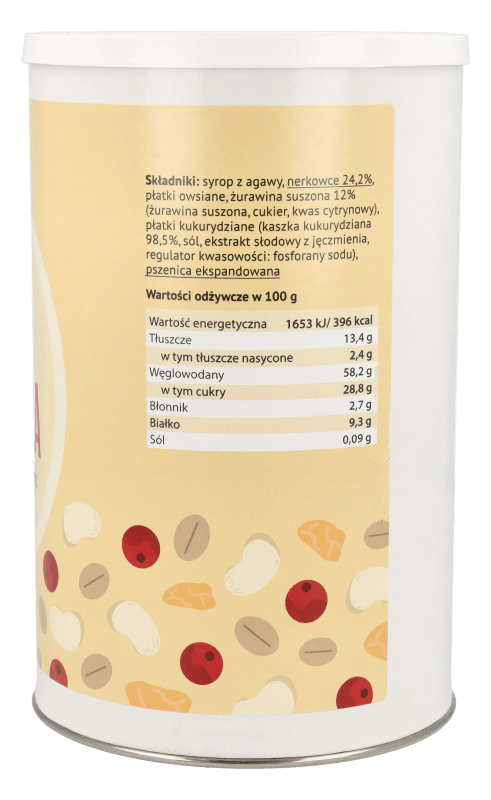 Granola nerkowiec-żurawina 190g