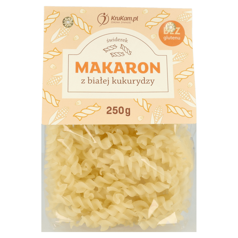 Makaron z białej kukurydzy (bezglutenowy) świderki 250g