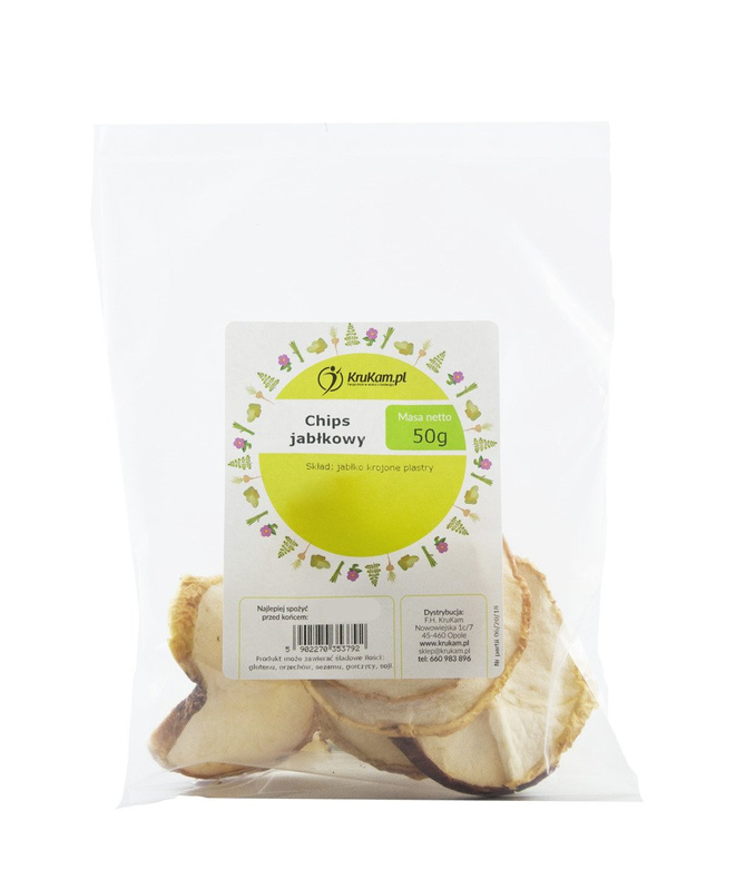 -50%Chipsy jabłkowe suszone jabłko 50g (Data:05.2025)