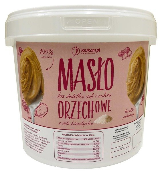 Pasta Orzechowa 100% z Solą Himalajską wiadro 5kg