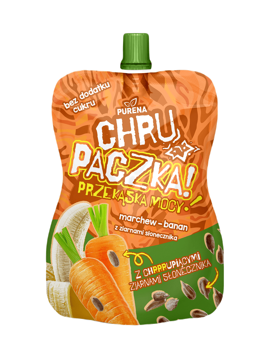 Chrupaczka marchew-banan ze słonecznikiem 180g Purena