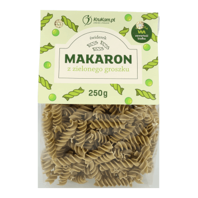 Makaron z zielonego groszku świderki 250g